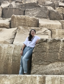 Photo Of Danielle Zwang Standing On The Great Pyramid